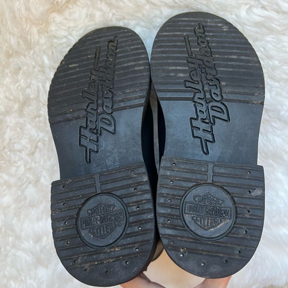 SOLD HARLEY DAVIDSON black leather riding boots size 6.5 moto buckle - Picture 8 of 11